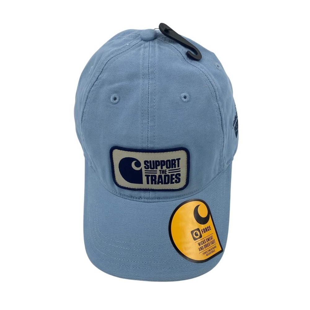Carhartt Support the Trades Hat Mens OS Blue New Canvas Skills USA Cap AH5867-M